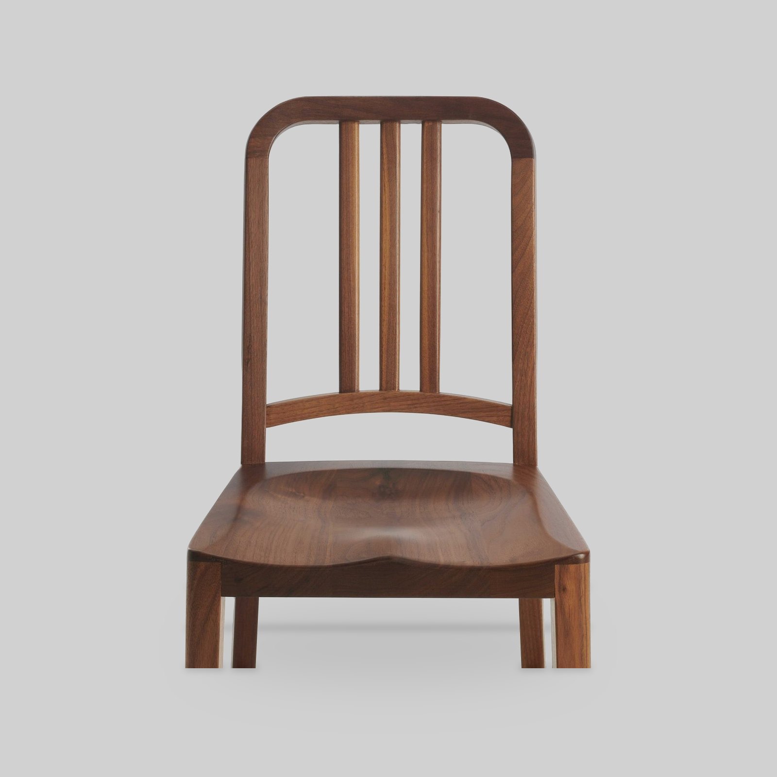 1006 Navy Wood Chair by Emeco