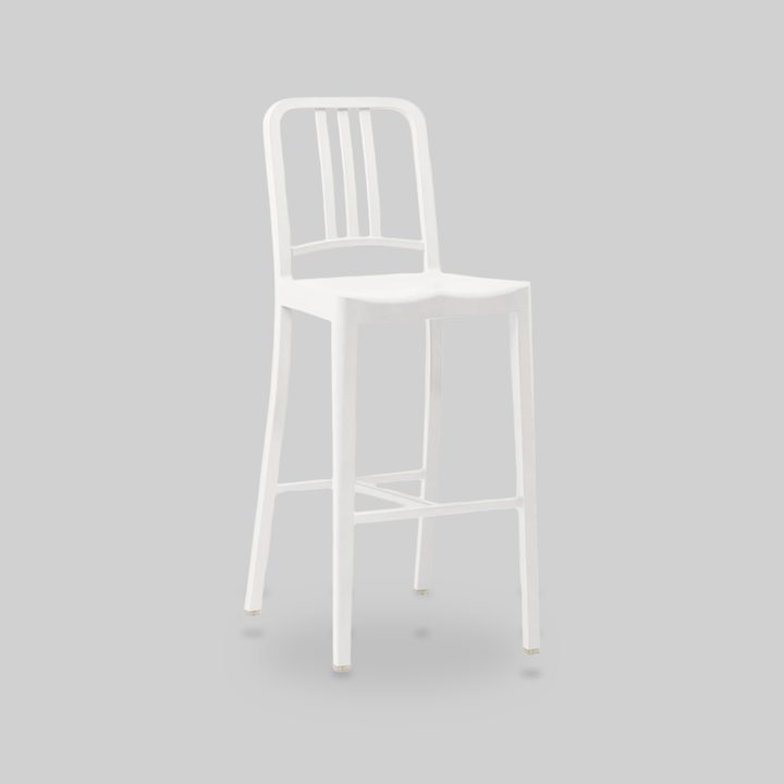 111 Navy Barstool by Emeco