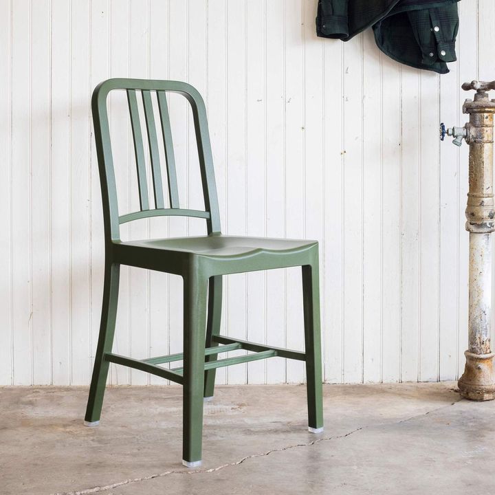 111 Navy Chair by Emeco, in situ, view 3