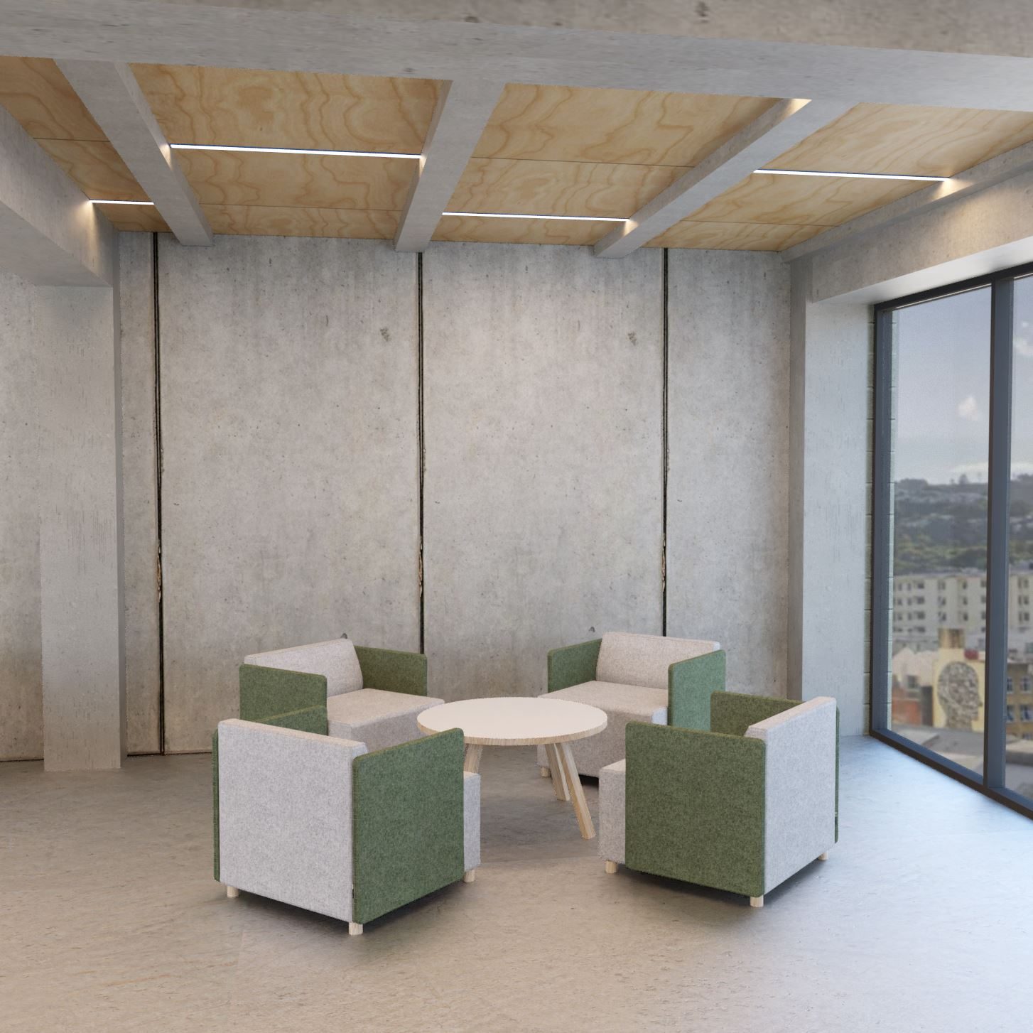 Echo modular seating by KMS in a workplace