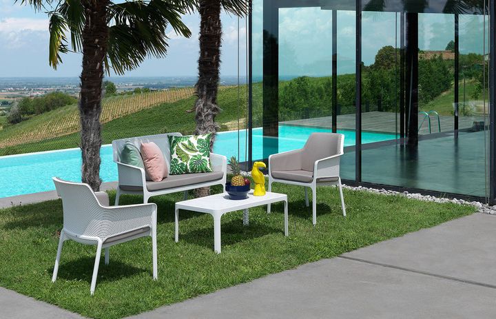 Net Relax Lounge Chair by Nardi, in situ, view 6