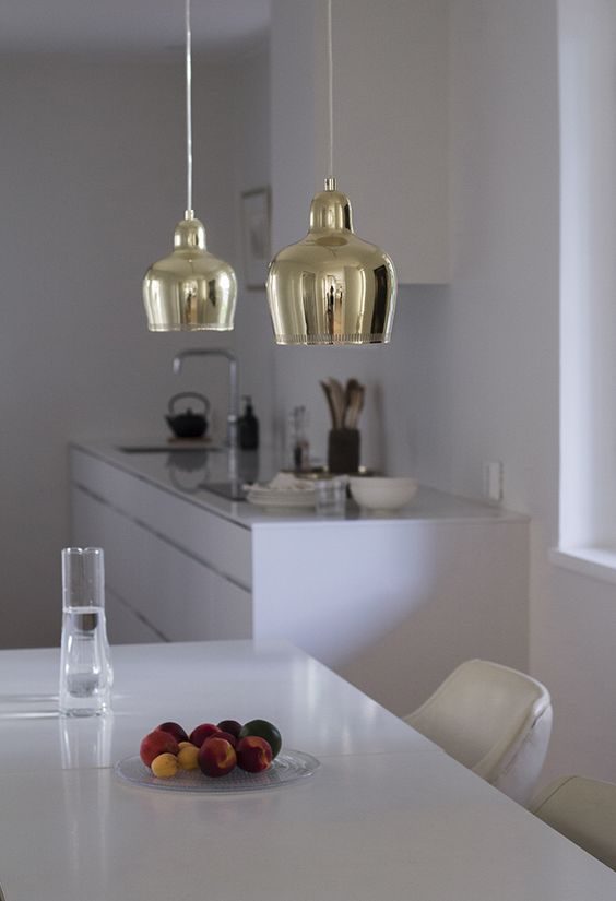 Pendant Lamp A330S "Golden Bell" by Artek, in situ