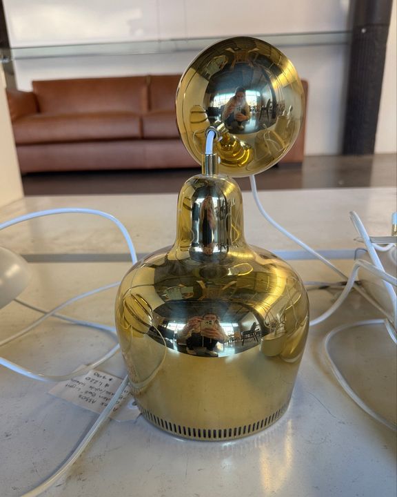Pendant Lamp A330S "Golden Bell" by Artek, in situ, view 5