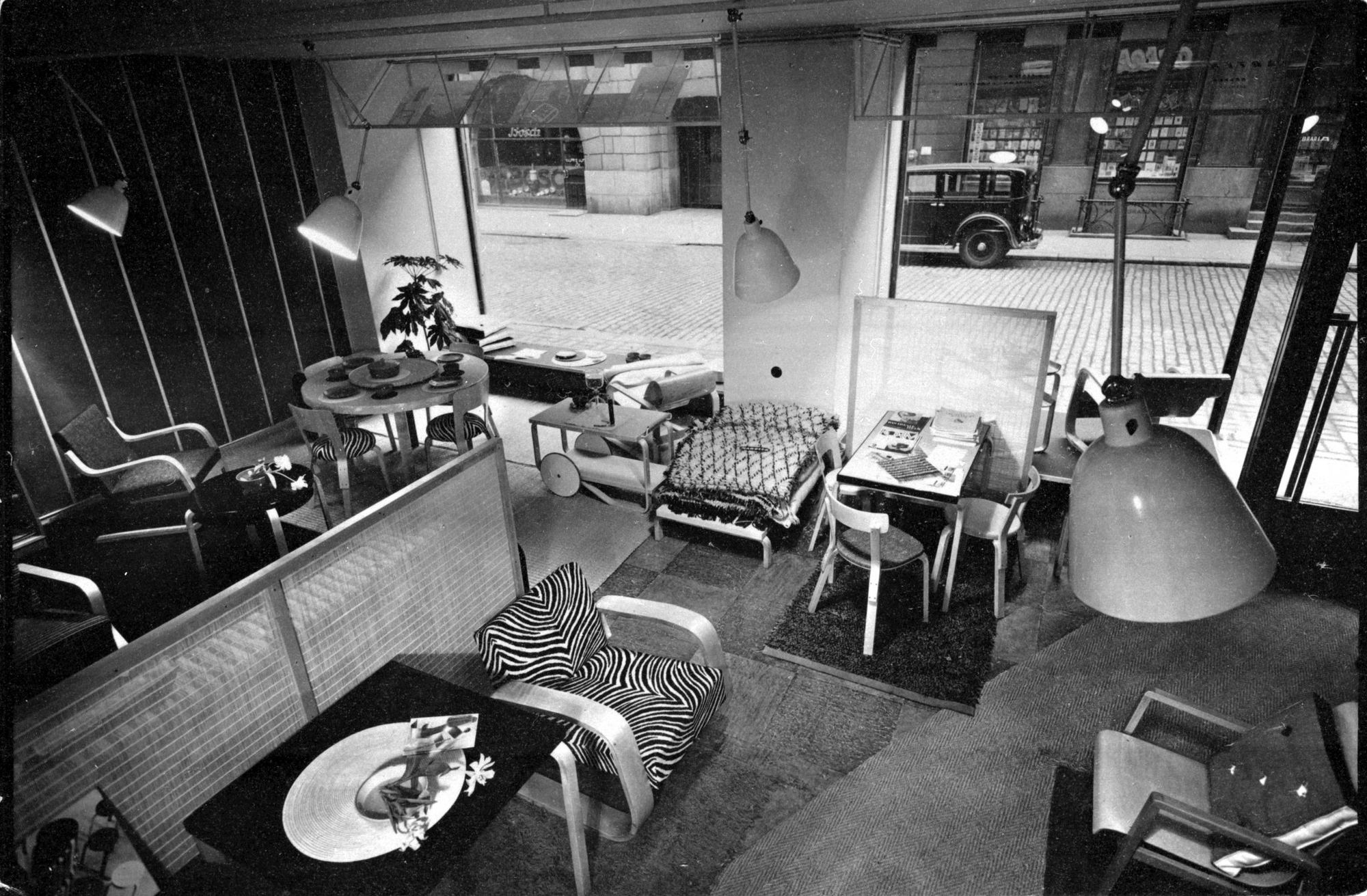 Artek's first shop, Fabianinkatu, Helsinki, 1936